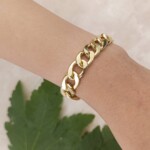خرید دستبند کارتیر طلایی زنانه استیل